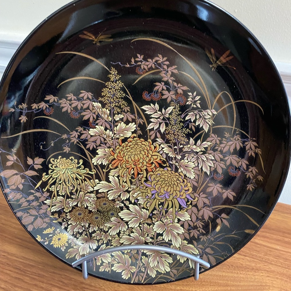 Shibata Tenmoku porcelain charger plate